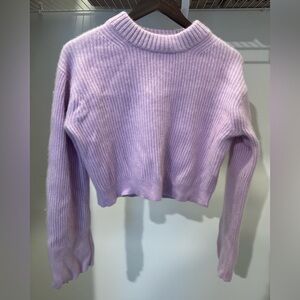 J. Crew Purple Cashmere Ribbed Sweater